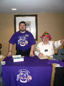 Capricon 2006 chair works the pre-registration table